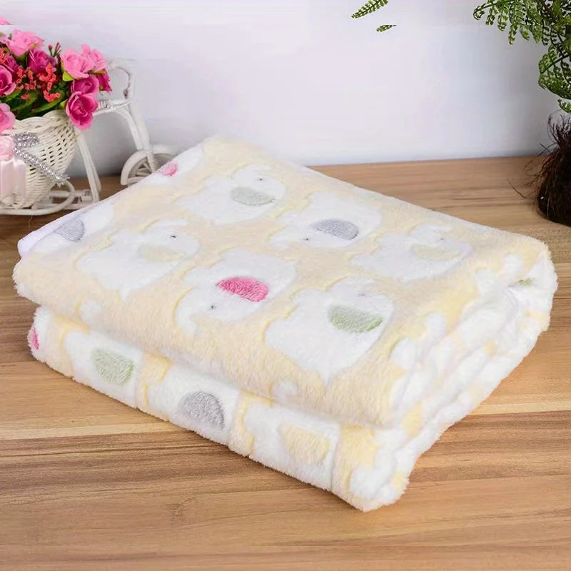 Cozy Flannel Pet Blanket for Dogs & Cats