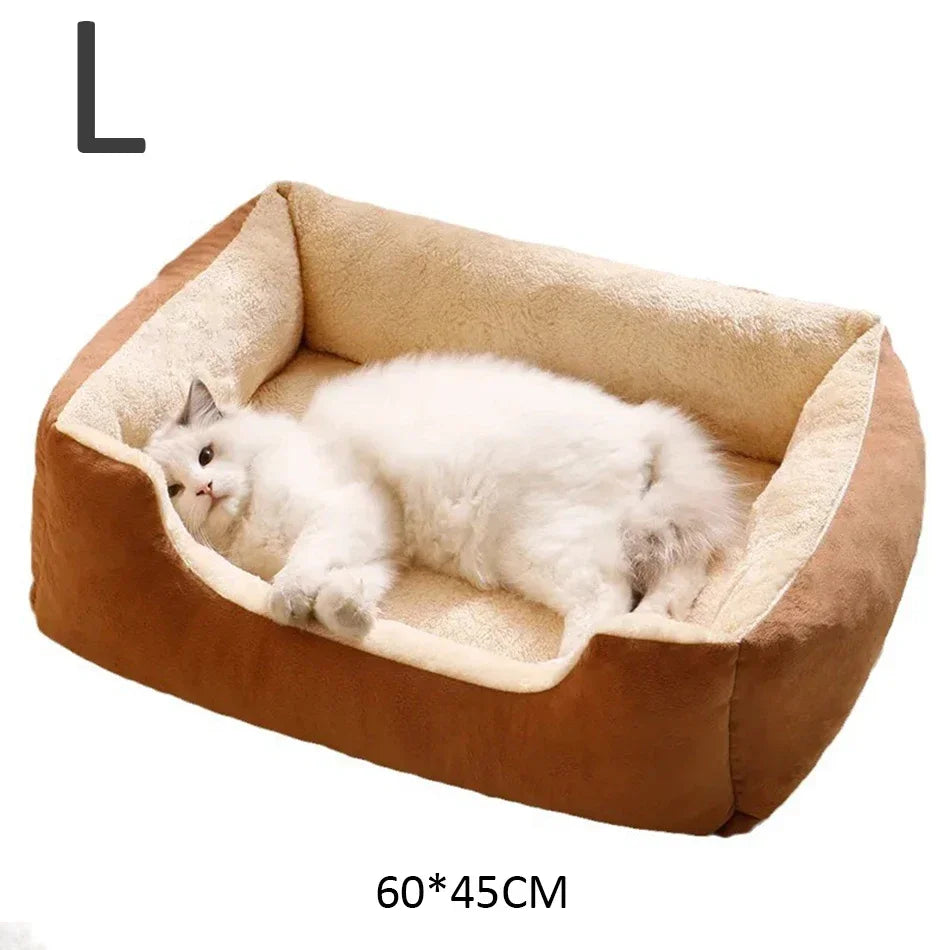 Cozy Round Pet Bed for Cats & Small Dogs