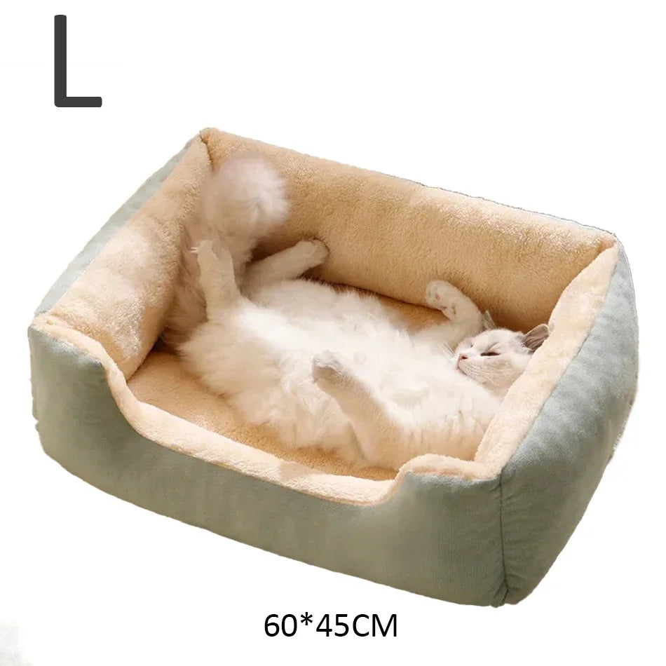 Cozy Round Pet Bed for Cats & Small Dogs