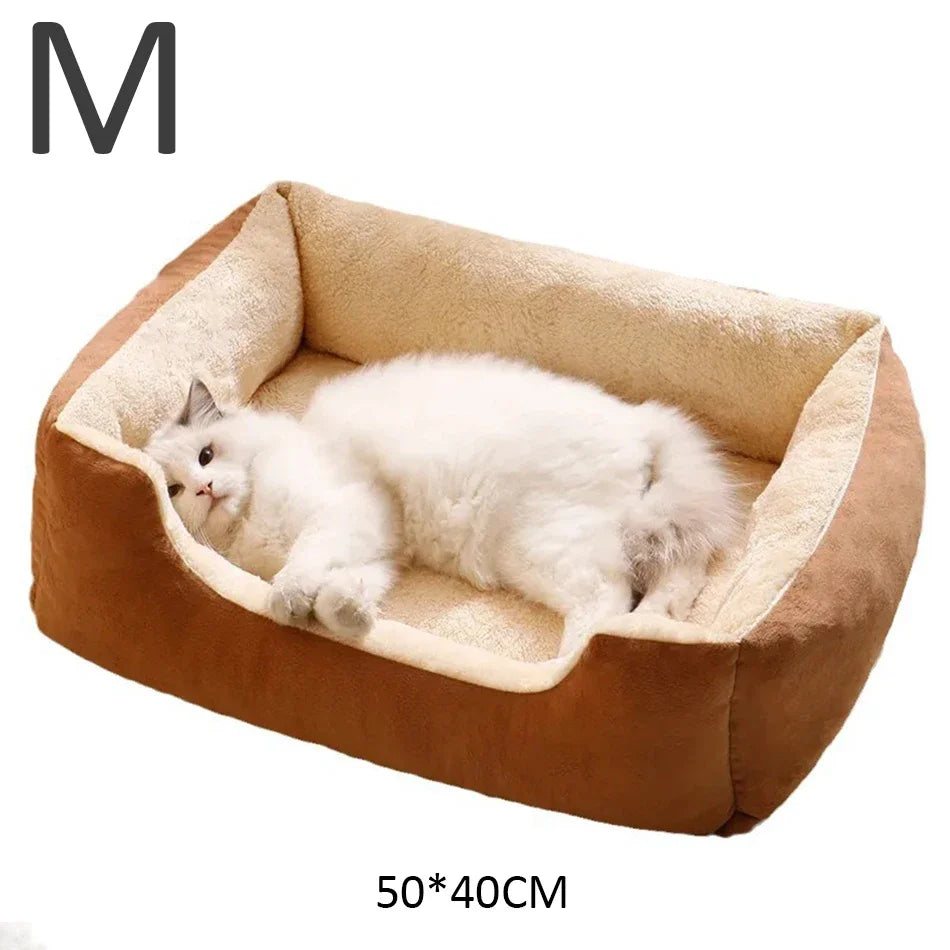 Cozy Round Pet Bed for Cats & Small Dogs