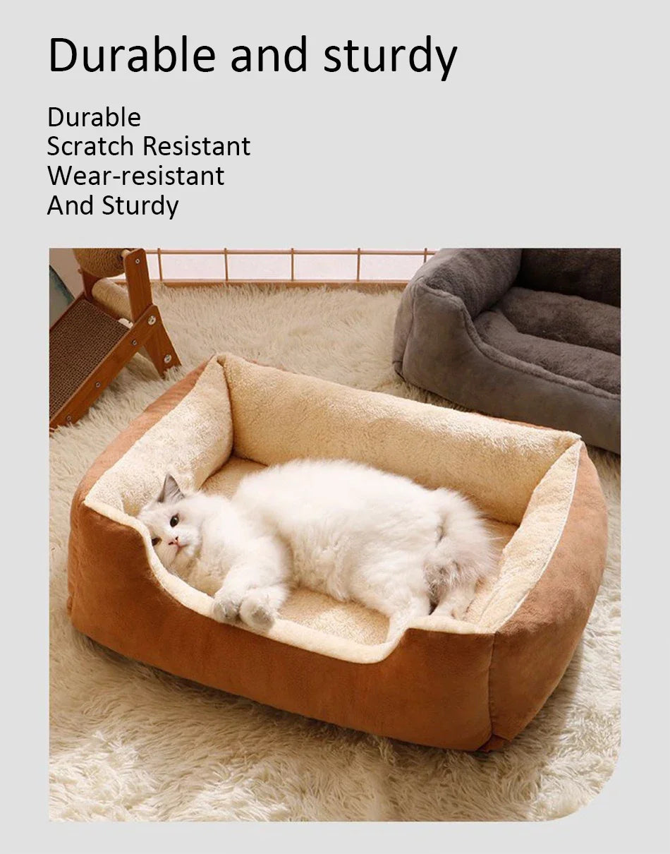 Cozy Round Pet Bed for Cats & Small Dogs