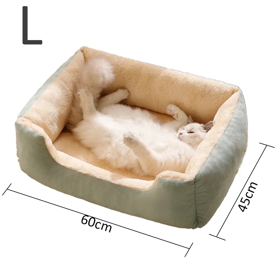 Cozy Round Pet Bed for Cats & Small Dogs