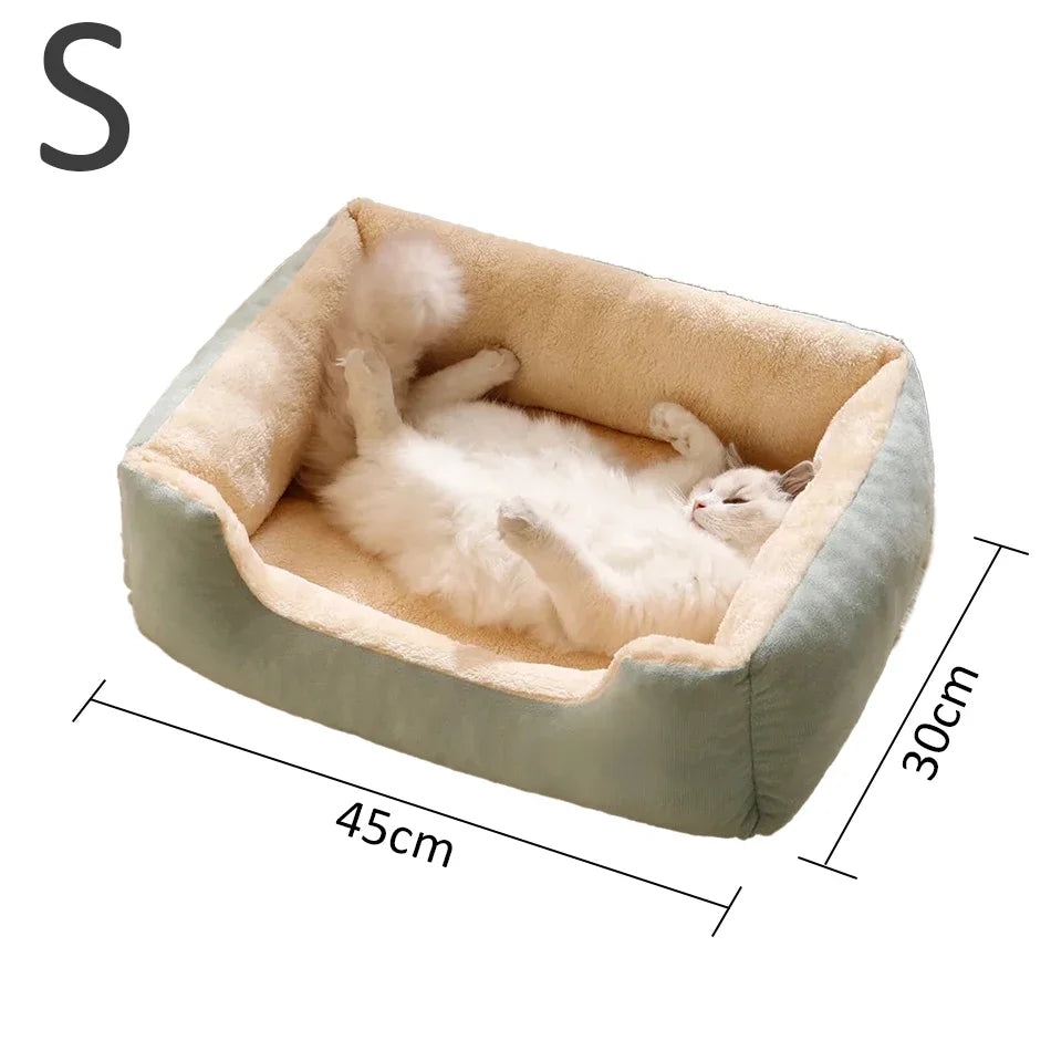 Cozy Round Pet Bed for Cats & Small Dogs