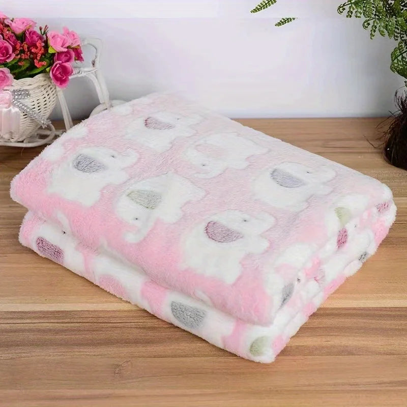 Cozy Flannel Pet Blanket for Dogs & Cats