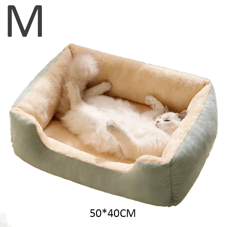 Cozy Round Pet Bed for Cats & Small Dogs