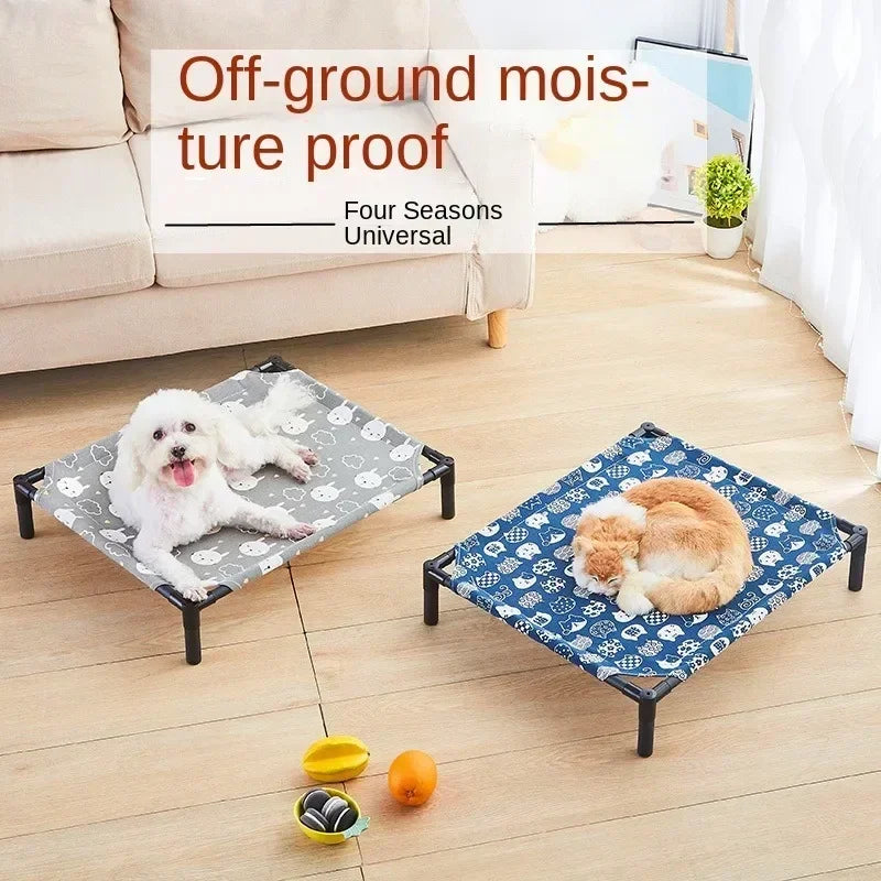 Elevated Portable Pet Bed — Foldable & Washable