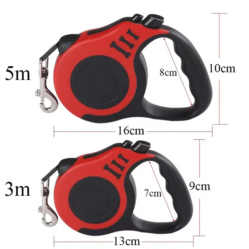 Retractable Dog Leash — Braided Nylon, 16ft