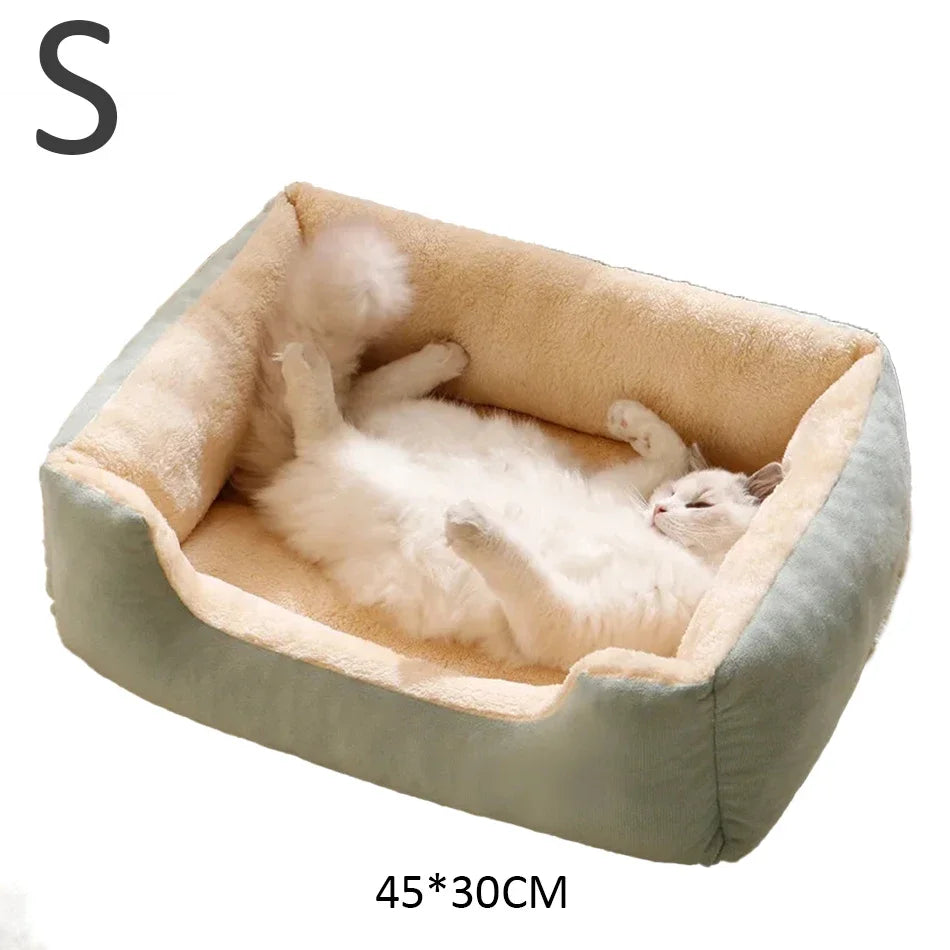 Cozy Round Pet Bed for Cats & Small Dogs
