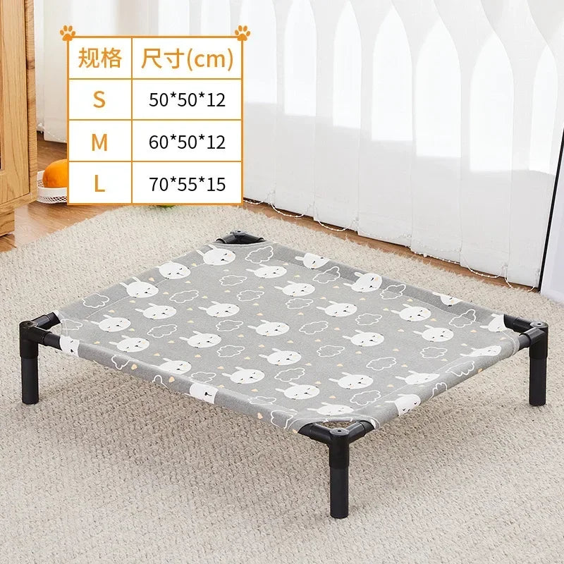 Elevated Portable Pet Bed — Foldable & Washable
