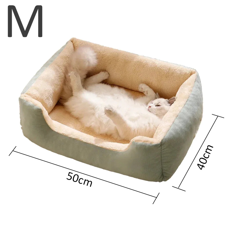 Cozy Round Pet Bed for Cats & Small Dogs