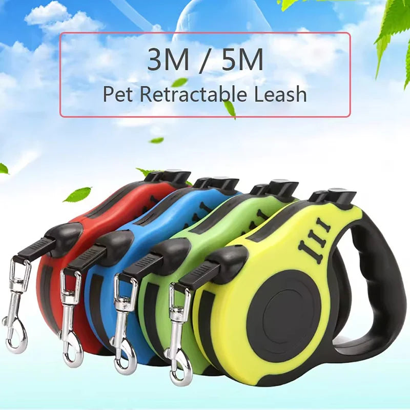 Retractable Dog Leash — Braided Nylon, 16ft